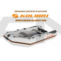 KOLIBRI - Надуваема моторна лодка с твърдо дъно KM-300 Book Deck Standard - светло сива